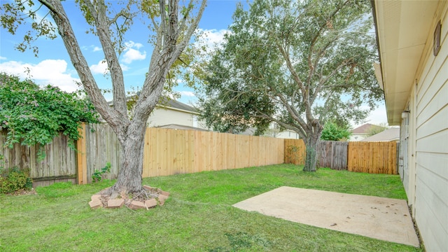 view of yard with a patio