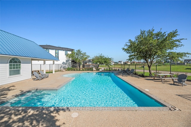 view of pool with a patio