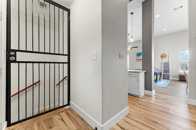 interior space featuring light hardwood / wood-style floors