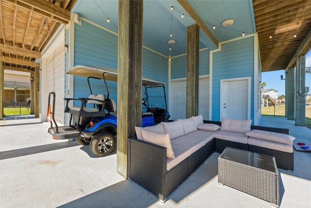 2423 Sandpiper, Crystal Beach, TX 77650 - view of patio featuring an outdoor living space