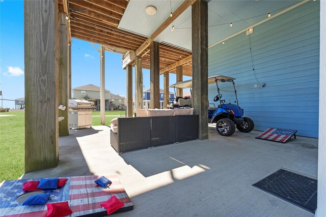 2423 Sandpiper, Crystal Beach, TX 77650 - view of patio with outdoor lounge area