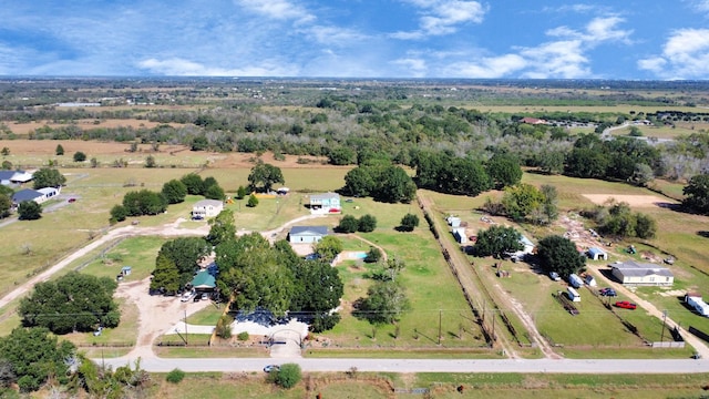 bird's eye view with a rural view