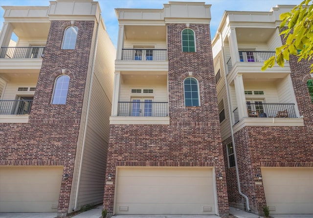 view of property with a garage