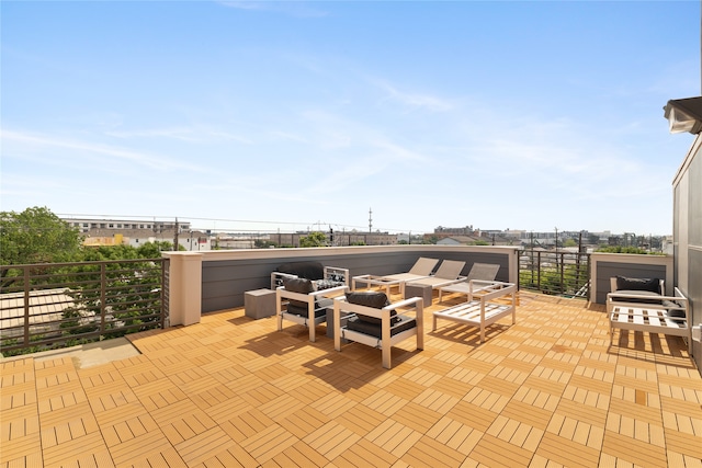 view of patio with an outdoor hangout area