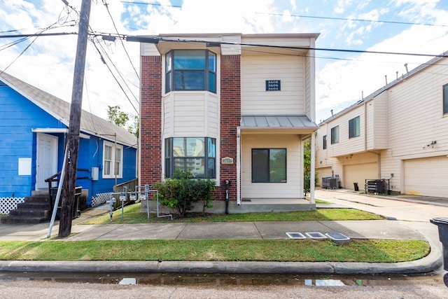 view of property with a garage