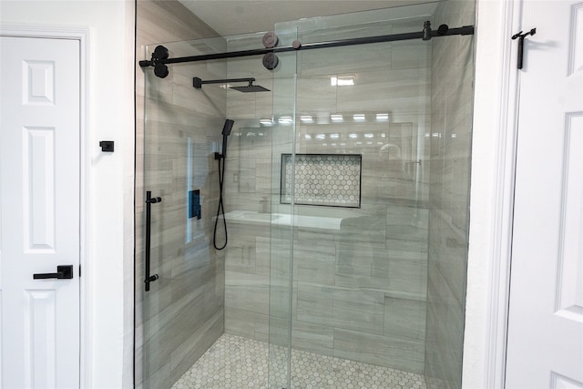 bathroom with walk in shower