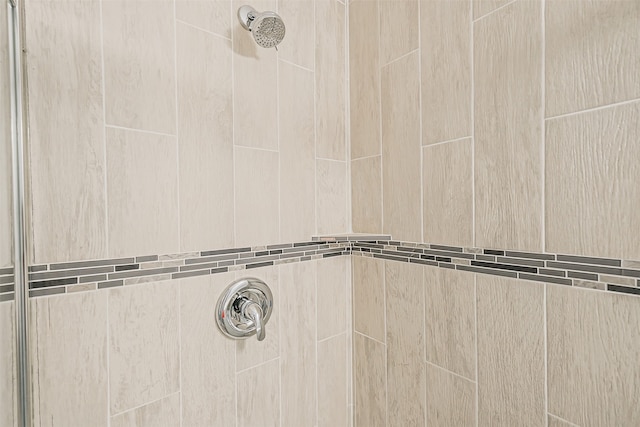 room details with a tile shower