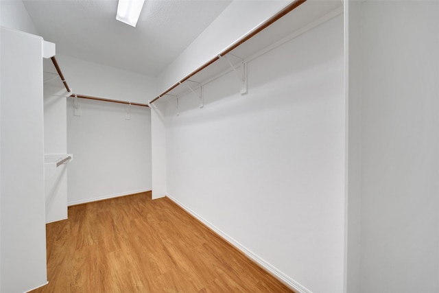 walk in closet featuring light hardwood / wood-style floors