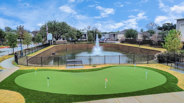 6804 Westview Dr Unit 3405, Houston, TX 77055 - view of community with an area to practice putting and a water view