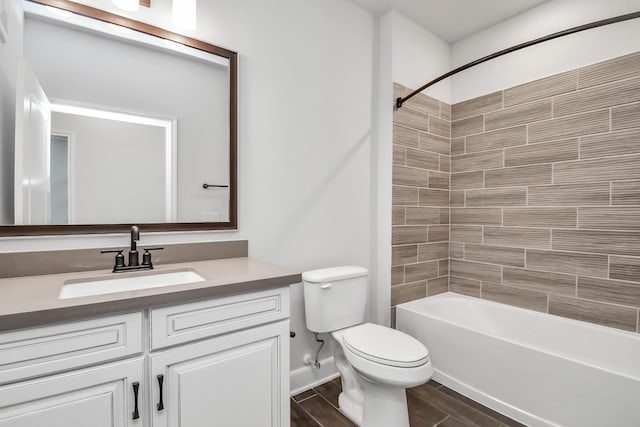 6804 Westview Dr Unit 3405, Houston, TX 77055 - full bath with toilet, vanity, shower / washtub combination, and wood finished floors