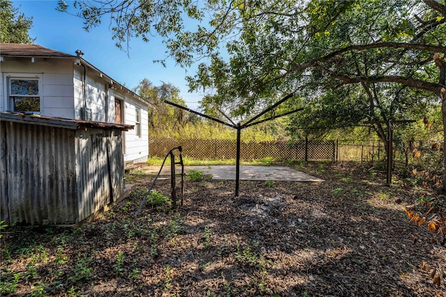 view of yard with a patio area