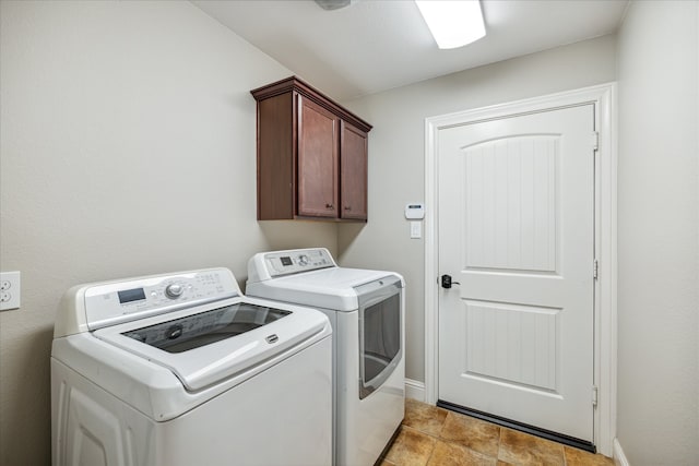 laundry room featuring cabinets and independent washer and dryer