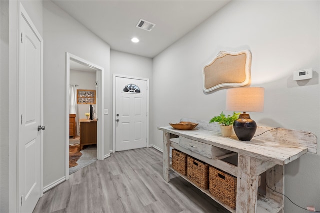 interior space featuring light wood-type flooring