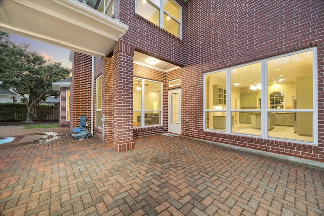 view of patio with fence