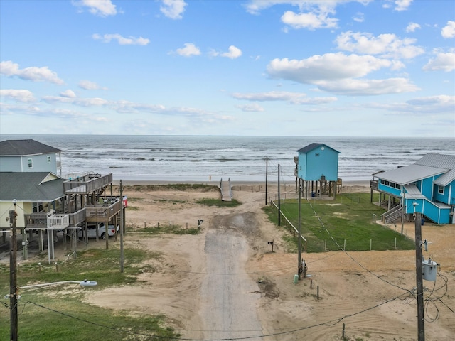 property view of water with a view of the beach