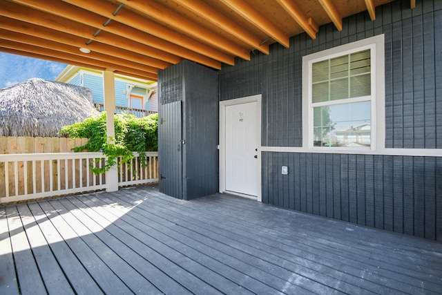 view of wooden deck