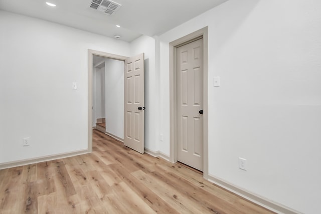 interior space featuring light wood-type flooring