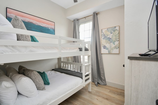 bedroom featuring hardwood / wood-style flooring