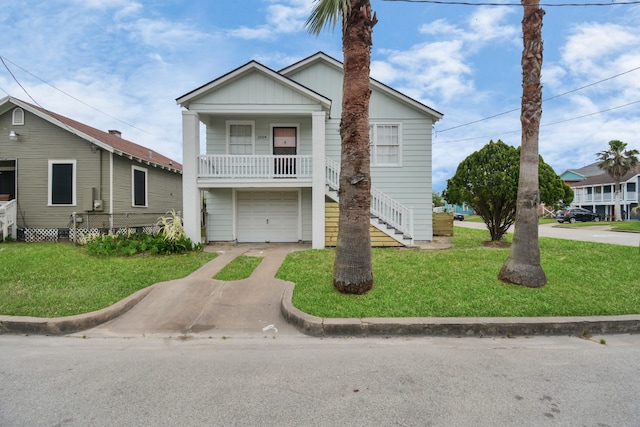 view of front facade with a front yard and a porch