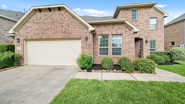 view of property with a garage