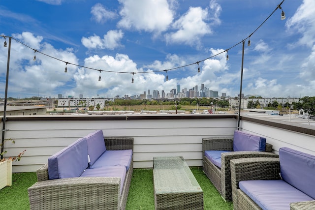 view of patio featuring an outdoor living space