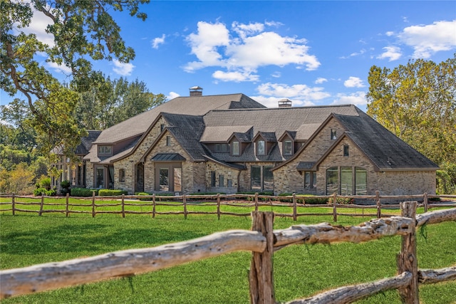 view of front of house featuring a front yard