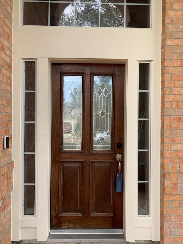 entrance to property featuring french doors