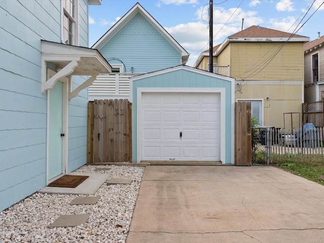 1408 26th Rear St, Galveston, TX 77550 - detached garage featuring concrete driveway