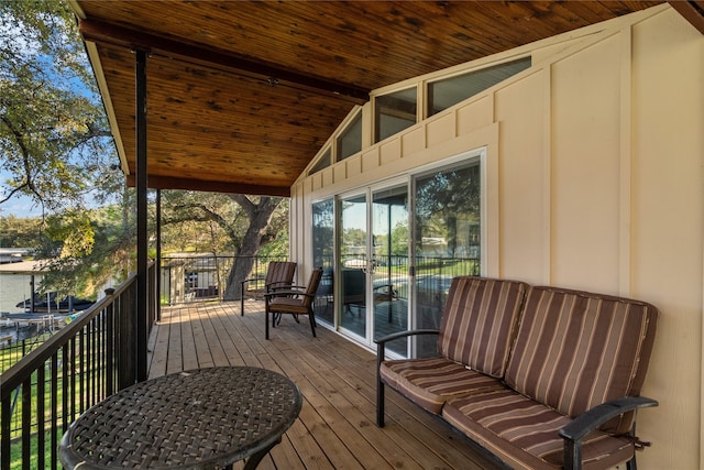 view of wooden deck