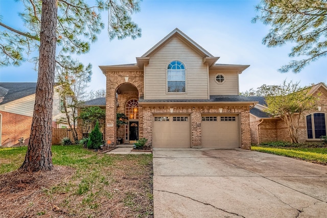 view of front of home featuring a garage