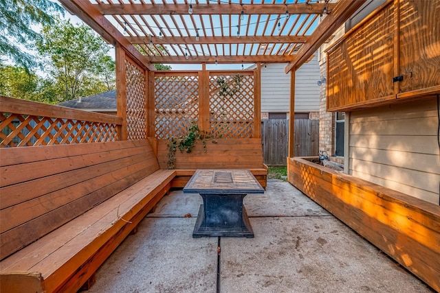 view of patio / terrace with a pergola