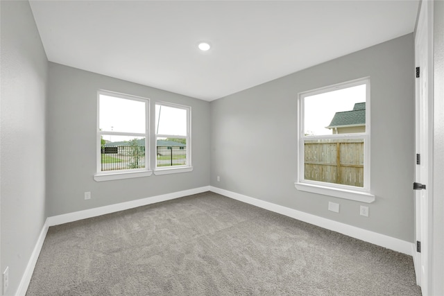 view of carpeted empty room