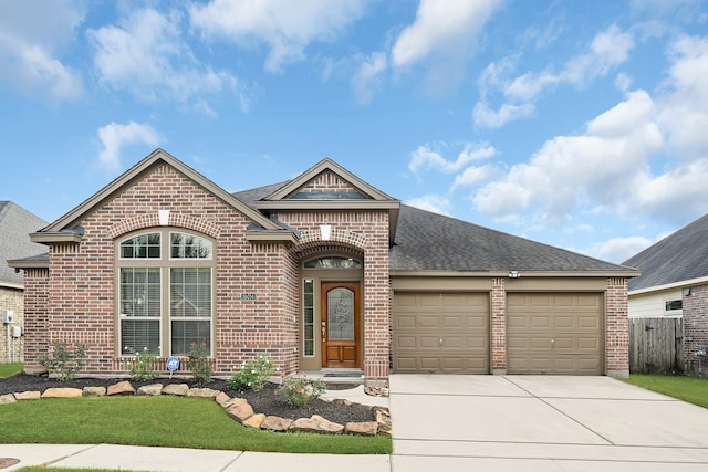 view of front of home featuring a garage