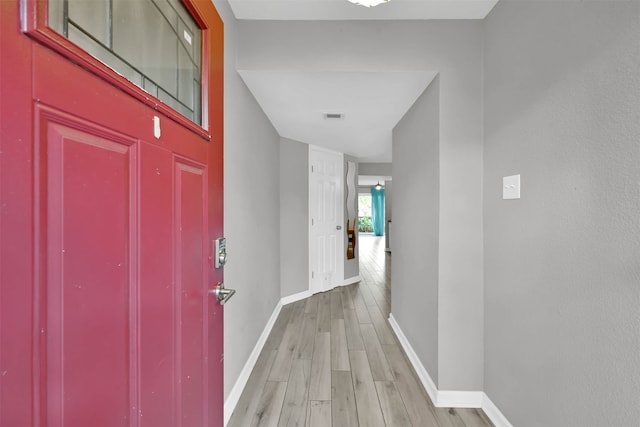 interior space with light wood-type flooring