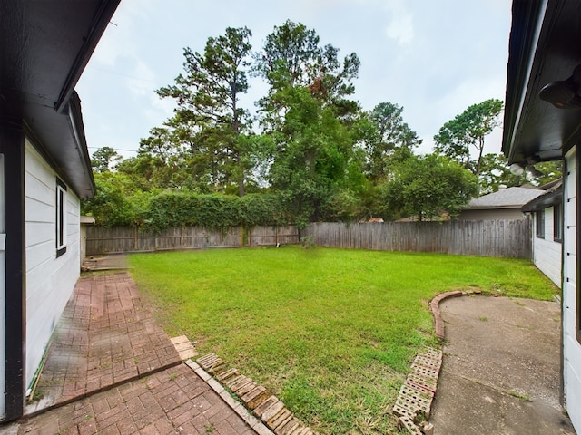 view of yard featuring a patio area