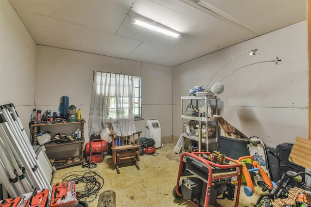 interior space with concrete flooring