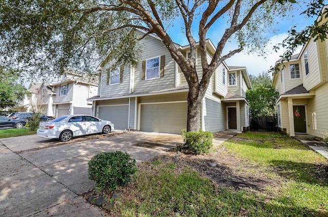 view of front facade featuring a garage