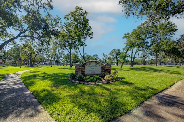 view of community with a yard