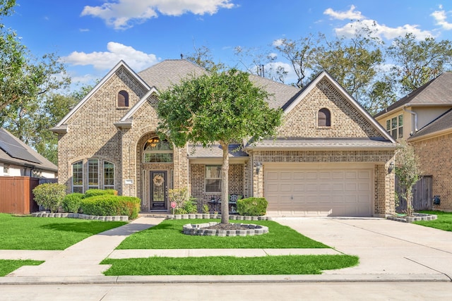 view of front of home with a front yard