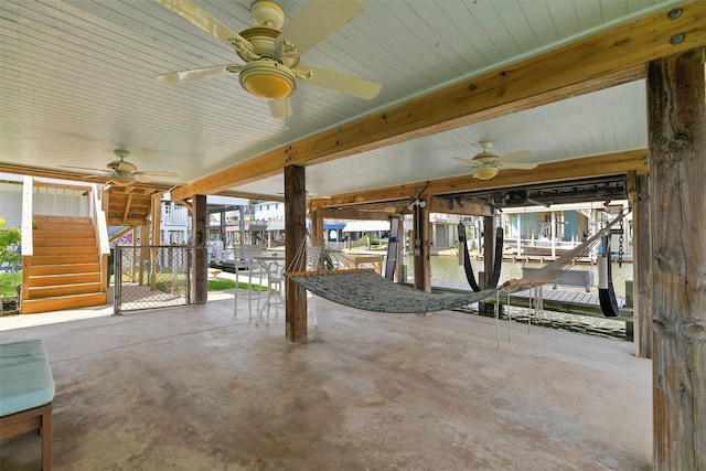 view of patio / terrace with ceiling fan