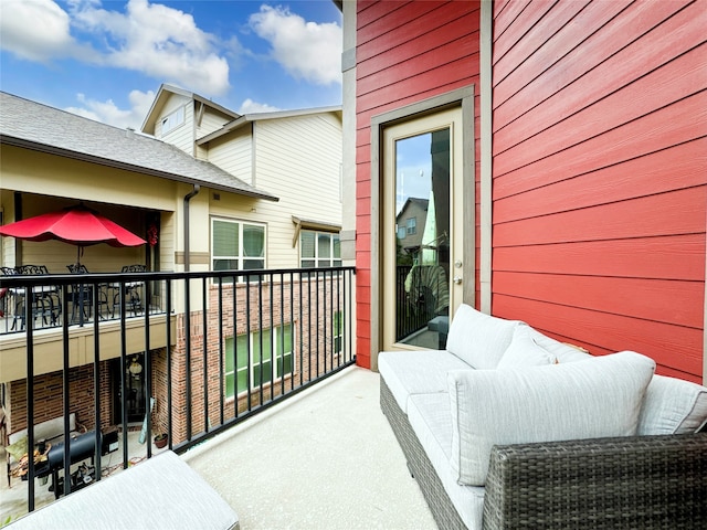 balcony featuring outdoor lounge area