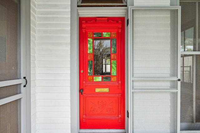 view of exterior entry