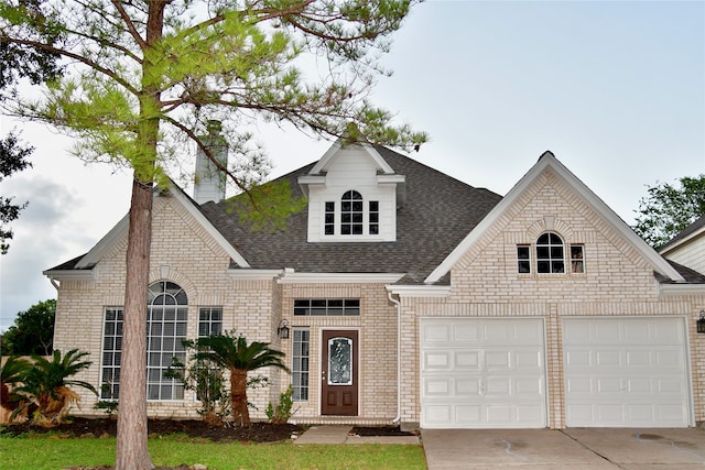 view of front facade featuring a garage