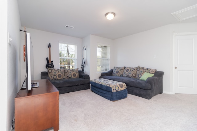 view of carpeted living room