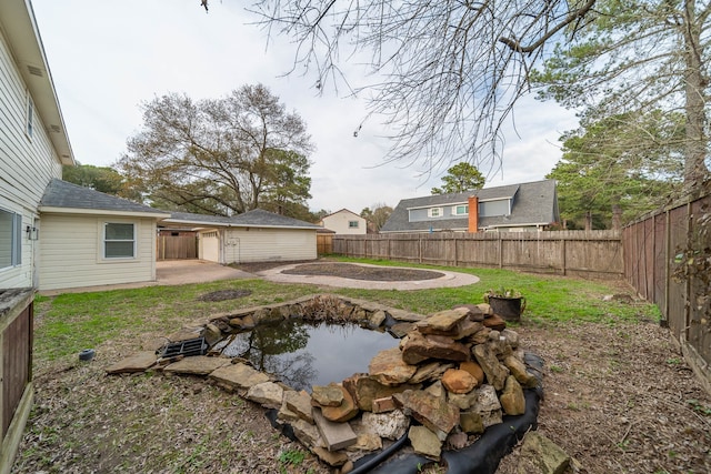 view of yard with a patio area