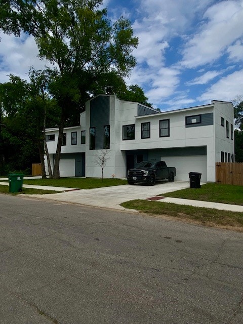 modern home with a garage