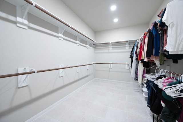 view of walk in closet