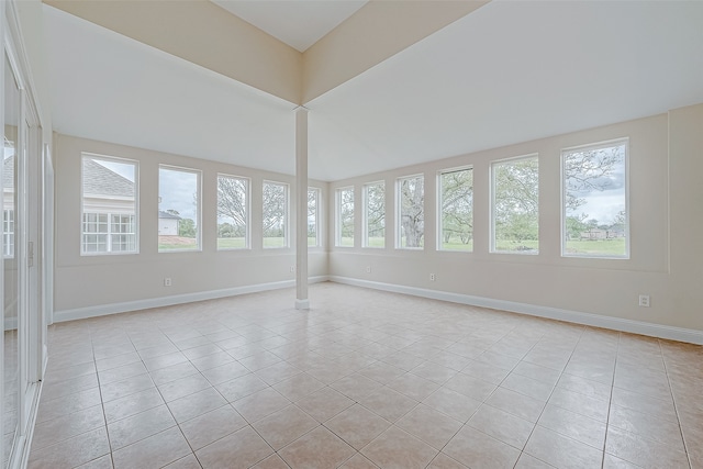 unfurnished sunroom with a healthy amount of sunlight