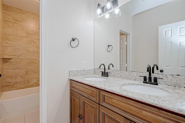 1810 Mccrary Rd, Richmond, TX 77406 - full bathroom with double vanity and bathtub / shower combination