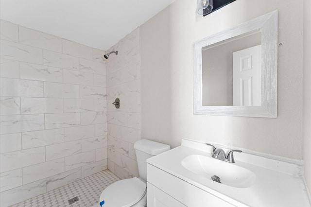 213 Super St, Houston, TX 77011 - full bath with a shower stall, vanity, and toilet